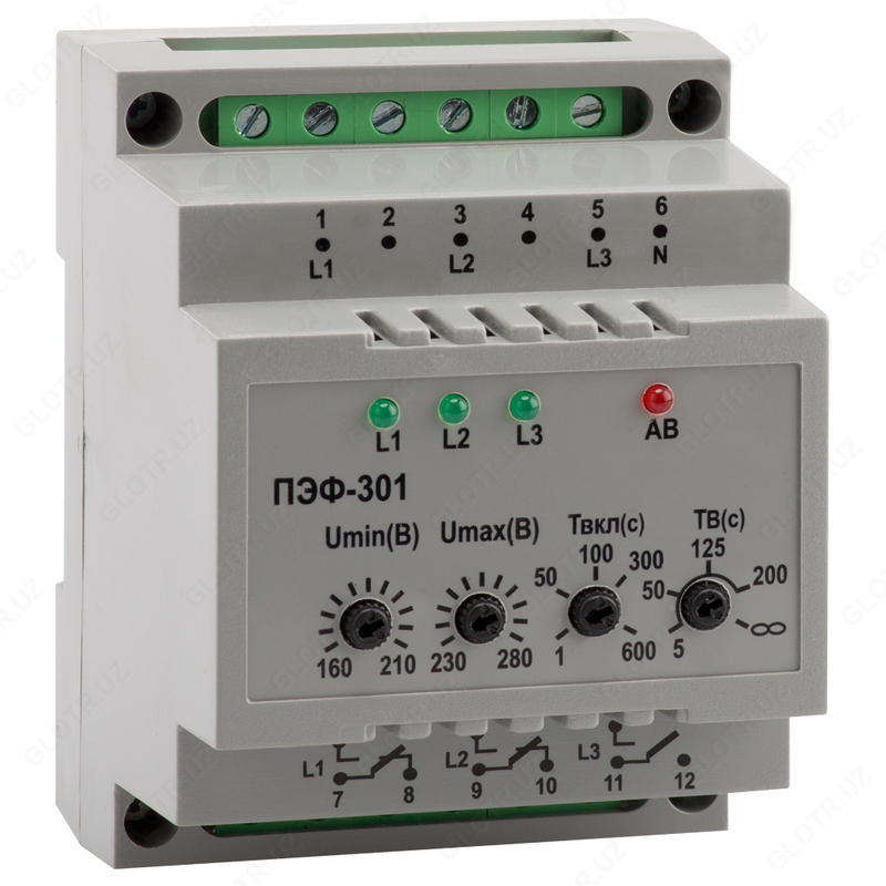 Реле выбора фаз ПЭФ-301 Новатек-Электро (Россия)