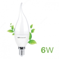 LED lampa LED Эконом Flame-M 6W E14 6000K ELT