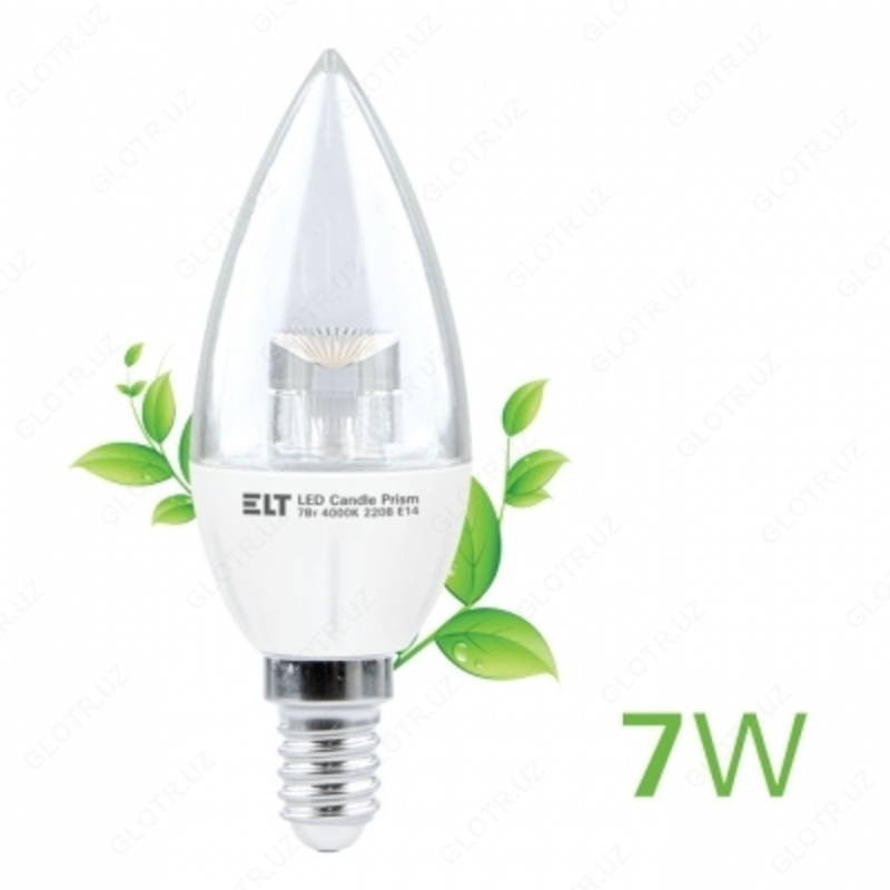 LED lampochka LED sham prizmasi 7W E27 4000K ELT