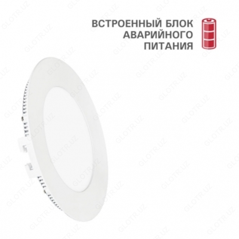 Светодиодный встраиваемый ультратонкий аварийного освещения LDLR10-Autonom 12-6000-White