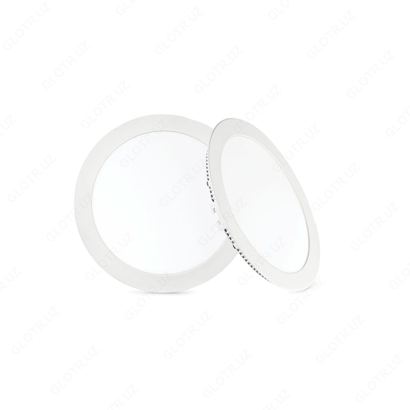 Светодиодный встраиваемый светильник круглый UltraBright ДВО2010 12W-6000K-Wh ELT