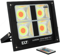 Прожектор светодиодный RGB c ПДУ AURORA-100-COB-RGB-RC-Black ELT