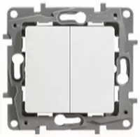 Выключатель 2кл с подсветкой БЕЛ ETIKA