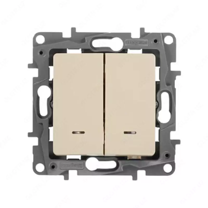 Выключатель 2кл с подсветкой СЛНК ETIKA