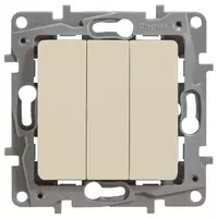 Выключатель 3кл с подсветкой СЛНК ETIKA