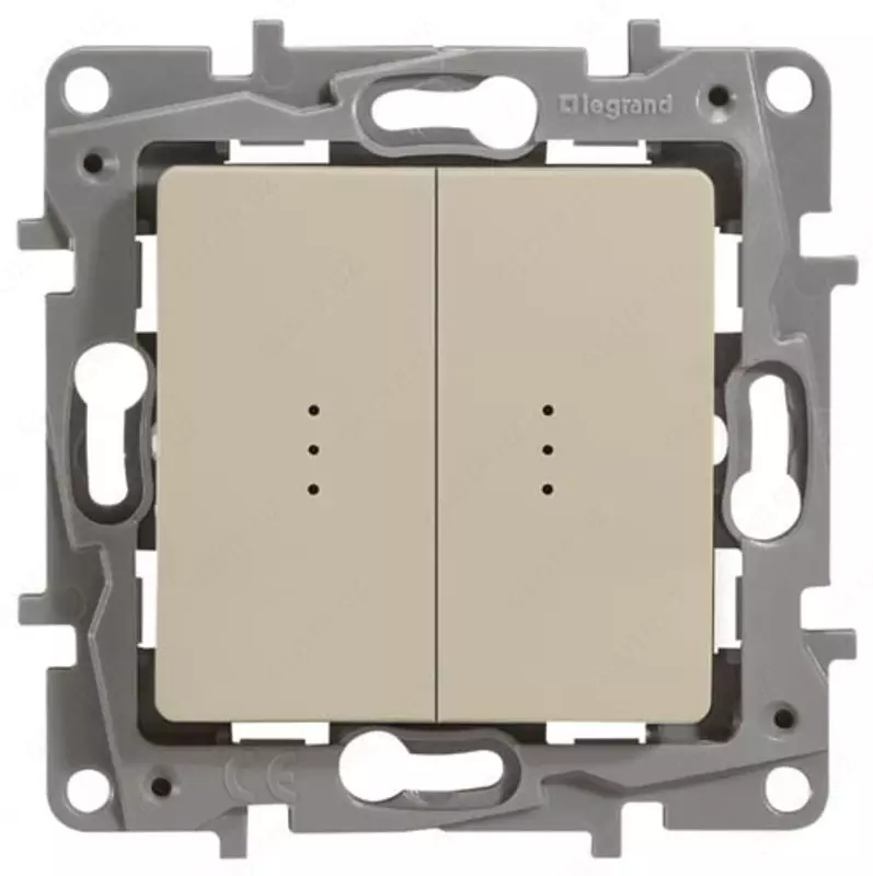 Переключатель 2кл с подсветкой СЛНК ETIKA