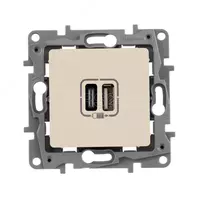 Ikkita USB konnektorli A tipidagi C 240V/5V 3000mA zaryadlovchi - Etika - Fil suyagi