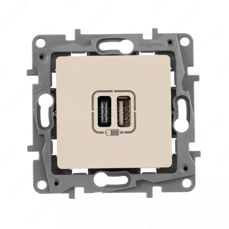 Ikkita USB konnektorli A tipidagi C 240V/5V 3000mA zaryadlovchi - Etika - Fil suyagi