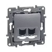 2ХRJ45 5е UTP rozetkasi ALU ETIKA