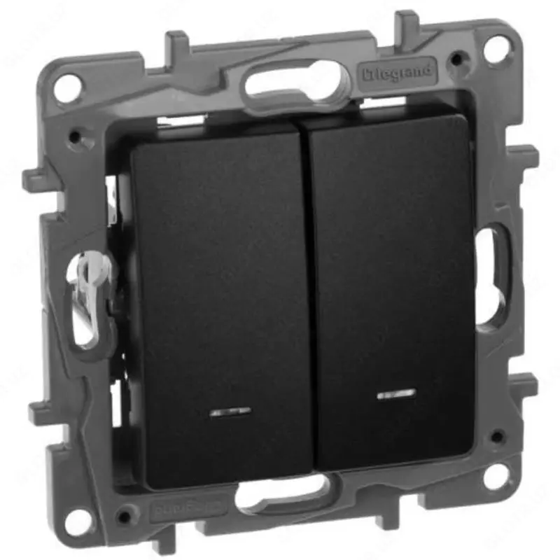  Переключатель 2кл с подсветкой АНТР ETIKA - 