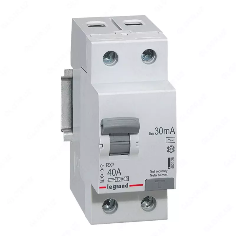 Qoldiq oqim qurilmasi VDT (RCD) RX³ - 2P - 230 V~ - 40 A - AC turi - 30 mA - 2 modul