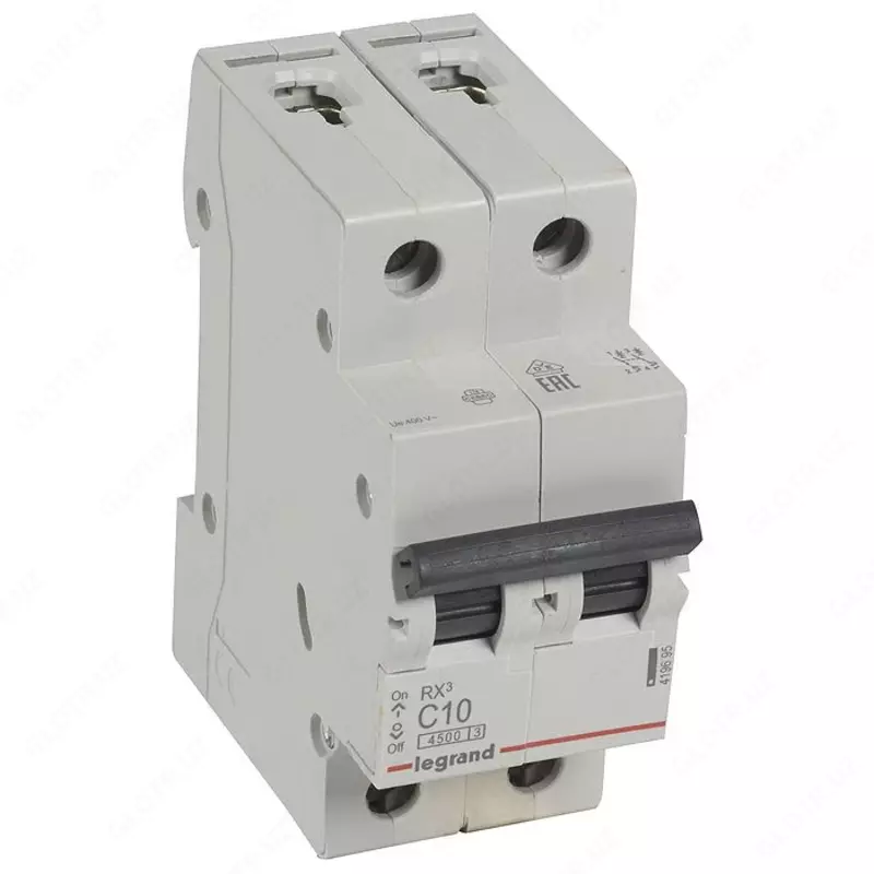 Ochirish toxtatuvchisi RX³ 4500 - 2P - 230/400 V~ - 10 A - 2 modul