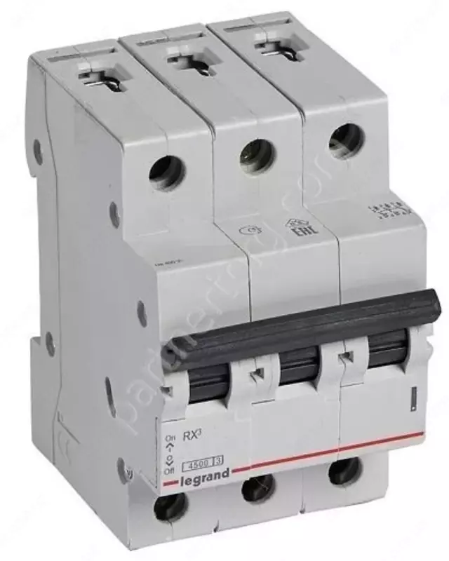  Автоматический выключатель RX³ 4500 - 3П - 400 В~ - 6 А - 3 модуля - 