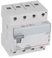 Qoldiq oqim kaliti TX³ - 4P - 40 A - AC turi - 30 mA - 4 modul