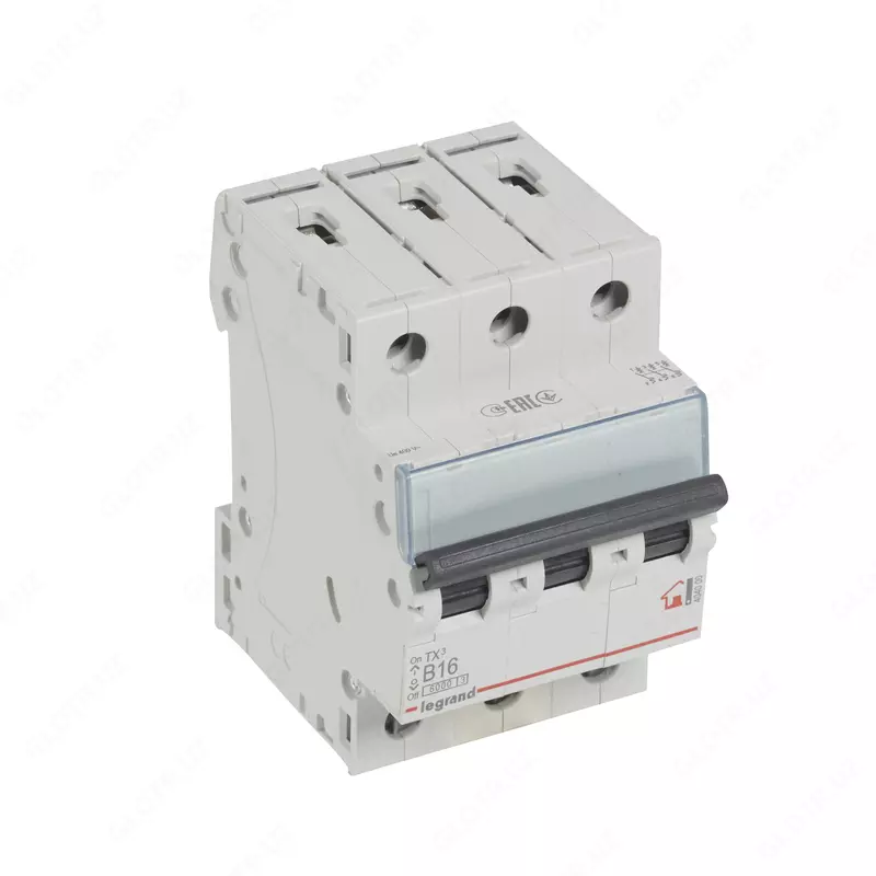  Ochirish toxtatuvchisi TX³ 6000 - 6 kA - xarakterli turdagi B - 3P - 400 V~ - 16 A - 3 modul - 