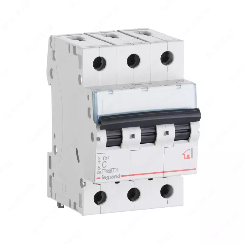Автоматический выключатель TX³ 6000 - 6 кА - тип характеристики C - 3П - 400 В~ - 6 А - 3 модуля