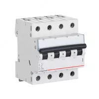 Автоматический выключатель TX³ 6000 - 6 кА - тип характеристики C - 4П - 400 В~ - 6 А - 4 модуля