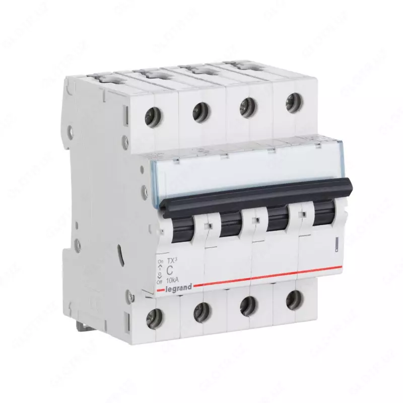 Автоматический выключатель TX³ 6000 - 6 кА - тип характеристики C - 4П - 400 В~ - 6 А - 4 модуля