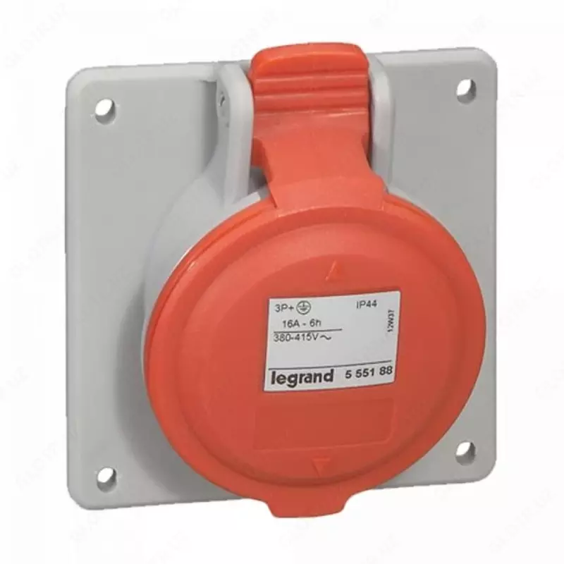  Встраиваемая наклонная розетка - P17 Tempra Pro 16A 3P+E 415V IP4 - 