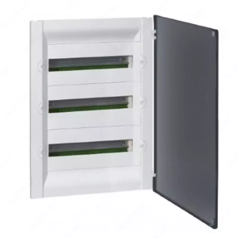  Practibox³ bir tekis ornatilgan tarqatish paneli - IP 40 - IK 07 - 3 rels - 54 modul - 