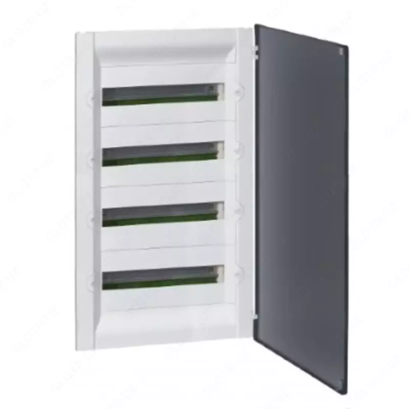  Practibox³ bir tekis ornatilgan tarqatish paneli - IP 40 - IK 07 - 4 rels - 72 modul - 