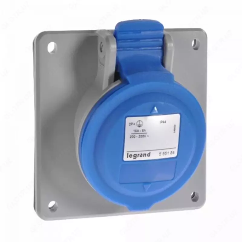  Встраиваемая наклонная розетка - P17 Tempra Pro - IP 44 - 200/250 В~ - 16 A - 2К+З - 