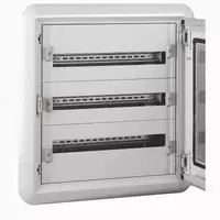 Ornatilgan tarqatish shkafi XL³ 160 - modulli uskunalar uchun - 3 ta rels - 72 modul