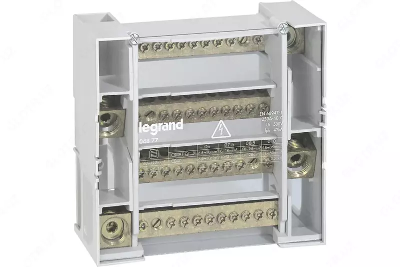  Модульный распределительный блок - 4П - 250 A - 12 подключений - 