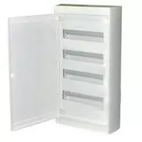  Накладной распределительный щит Nedbox - с белой дверью - 4 рейки х 12 (+1) модулей - 