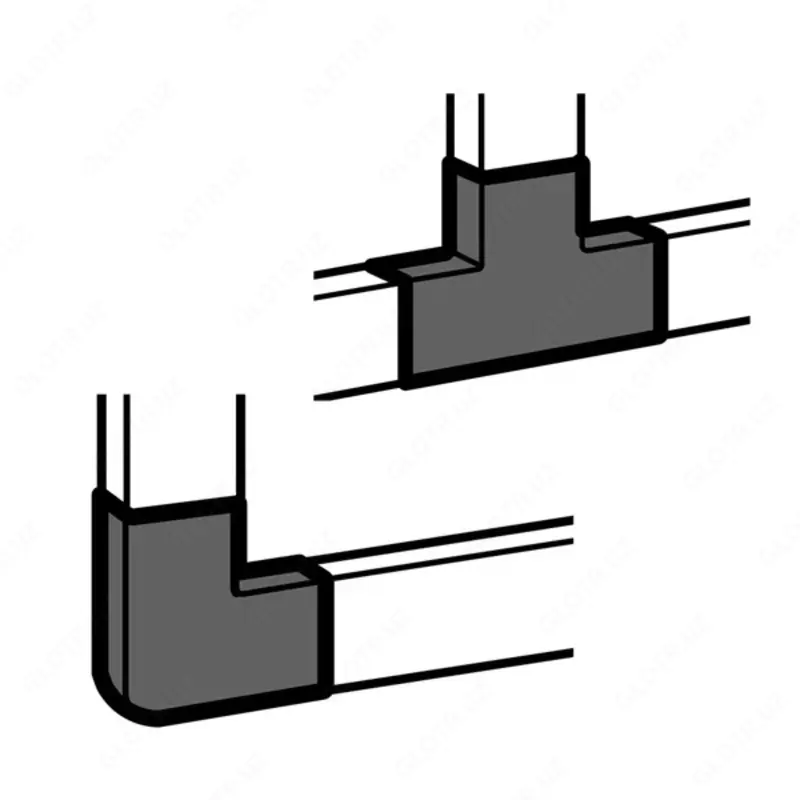 Угол.плоский/Т 60x40 мм METRA