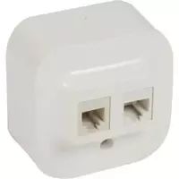 Розетка RJ11+RJ45 кат5UTP БЕЛ