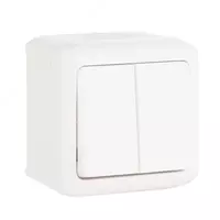 Выключатель 10A 2кл IP44 БЕЛЫЙ