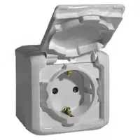 Розетка 2К+З шт IP44 СЕРАЯ - 64 300 сум