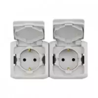 Soket 2X2К+З dona IP44 KUZI - 113 600 so'm