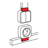  Адаптер для монтажа серии Quteo - для мини-каналов Metra - 16x16 - 