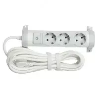 Kop rozetkali Comfort 3 x 2K+Z - 5 m uzunlikdagi kabel bilan