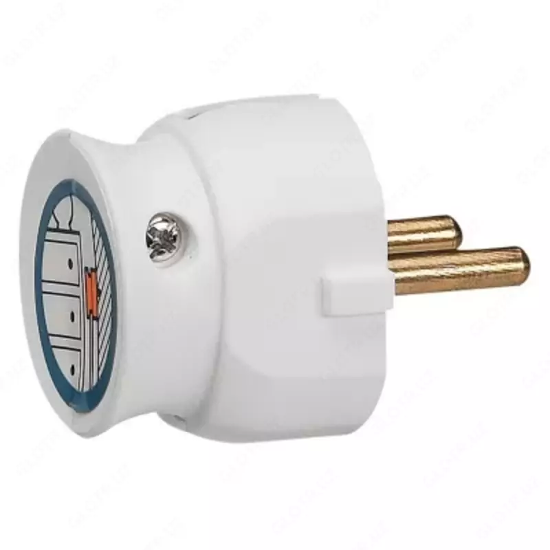 Plug 2K+3 - Elium seriyali - 16 A - ultra tekis - plastmassa - oq