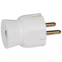 Вилка PLUG 2P+E SCH STRAIGHT WHITE