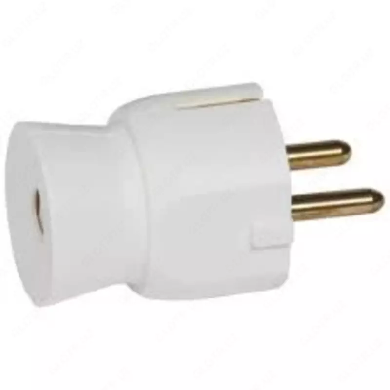 Вилка PLUG 2P+E SCH STRAIGHT WHITE