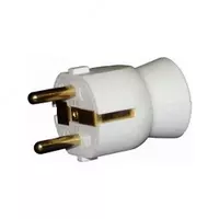 Вилка PLUG 2P+E SCH STRAIGHT WHITE - 36 600 сум