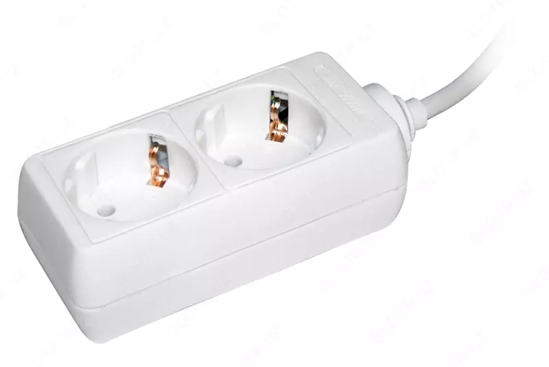  Удлинитель SOCKET 2P+E SCH STRAIGHT WHITE - 