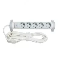 Удлинитель Legrand Стандарт 5х2К+3 розетки 16А с кабелем 1 5м белый/серый - 