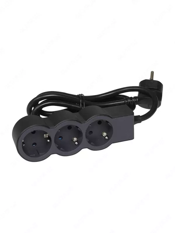 Удлинитель Legrand Стандарт 3х2К+3 розетки 16А с кабелем 3м черный