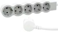  Удлинитель Legrand Стандарт 5х2К+3 розетки 16А с кабелем 5м белый/серый - 