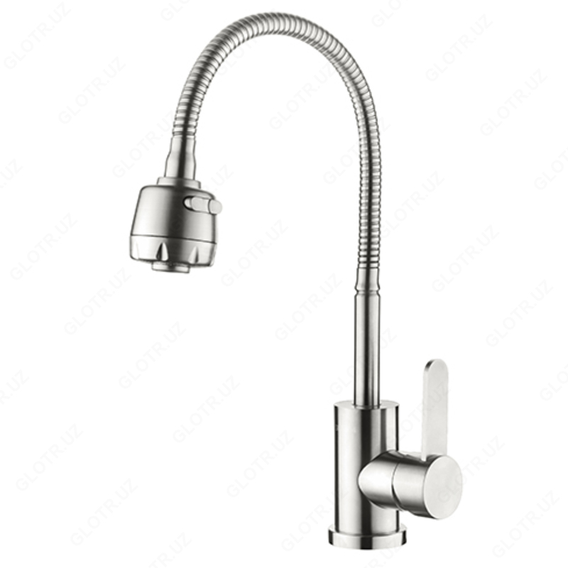 Смеситель для кухни с гибким изливом - от {0} сум