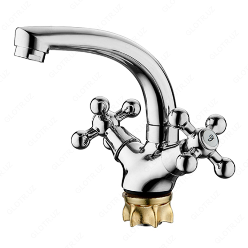 Смеситель для умывальника с гайкой