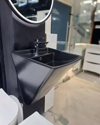 Подвесная раковина с зеркалом+смеситель - OOO SAYINA STROY