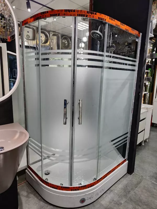 Открытая душевая кабина Ассиметричная ТУРЦИЯ 130/90