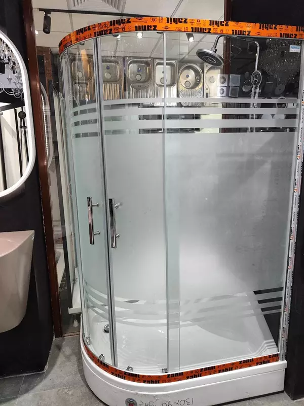  Открытая душевая кабина Ассиметричная ТУРЦИЯ 130/90 - 