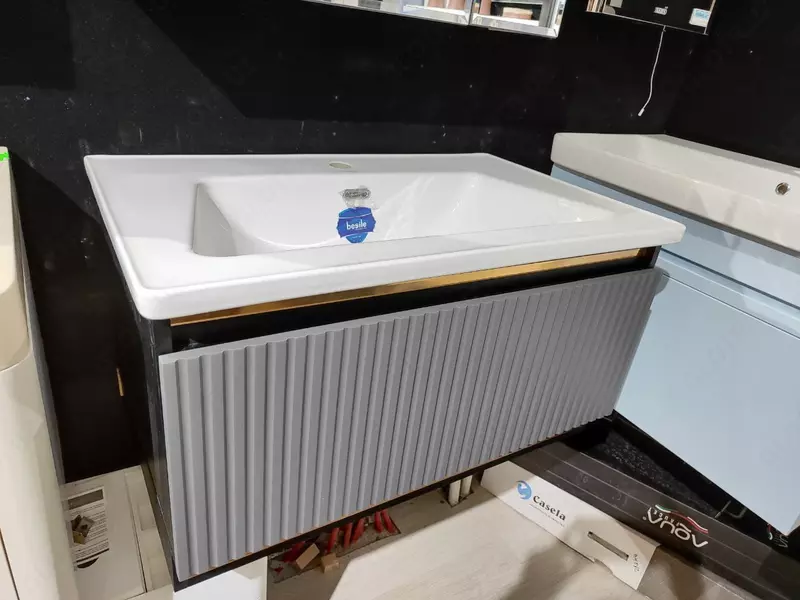  Настенная раковина с тумбой BESILE 80см - OOO SAYINA STROY